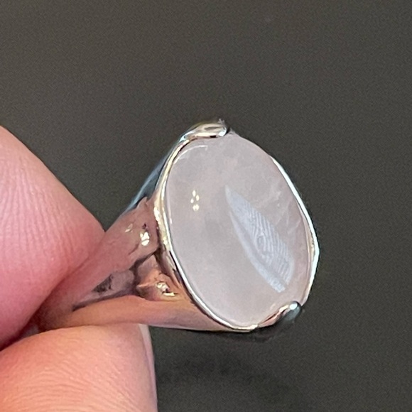 Elegant Rose quartz S925 silver ring - Picture 6 of 9